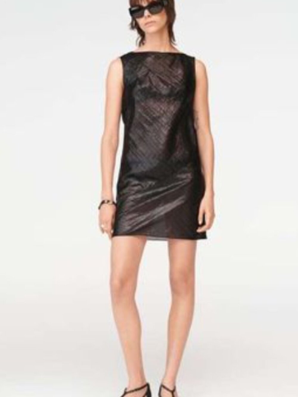 👗ZARA | Steven Meisel Sheer Short Black Dress, NWT - XS